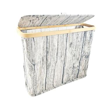 Imagem de WeiLaiKeQi Cesto de papel higiênico, organizador de papel higiênico, recipiente de armazenamento coberto, caixa de armazenamento dobrável com tampa para armário, Style a