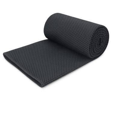 Imagem de Toalha Microfibra Grande 150x80cm Ultrafina – Alta Absorção, Secagem Rápida e Super Absorvente | Compacta, Ultra Leve, Ideal para Academia, Acampamento, Natação, Piscina e Praia. (Cinza Escuro)