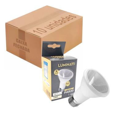 Imagem de 10x Lâmpada Led Par20 6w Ip65 Luz Neutra 4000K Prova D`água