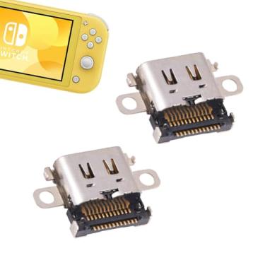Imagem de MYPUQIAO 2 Pack Replacement Type-C Charging Port for Nintendo Switch Lite, USB-C Charger Socket Connector Repair Kit (Compatible with Switch Lite Only, Not for Switch/OLED)