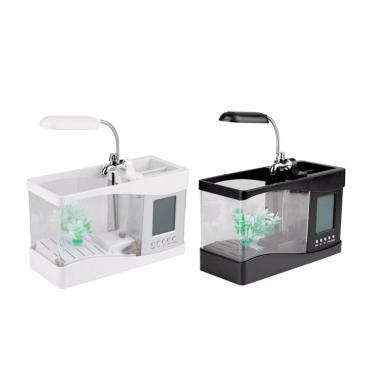 Imagem de Aquário Multifuncional com Luzes e Calendário LCD - 1,5L