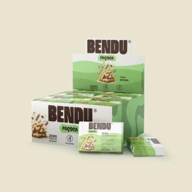 Imagem de Bendu Paçoca Sabor Natural Zero Açúcar Com Whey Protein 24 Un
