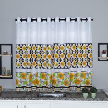 Imagem de Cortina Estampada 2,40x1,30 Para Cozinha em Oxford - Viver Bem Enxovai