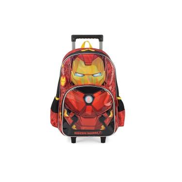 Imagem de Mochila Homem de Ferro com Rodas Vermelha