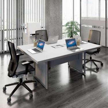 Imagem de Mesa de Reunião 1,80m p/ 4 Pessoas com Caixa de Tomadas F5 - F5 Office