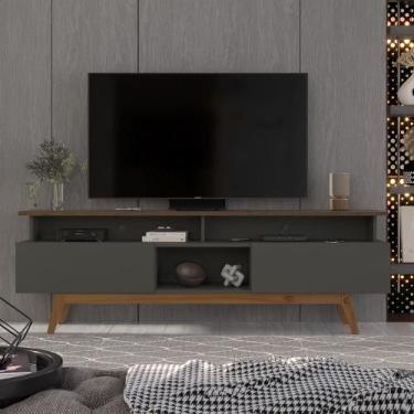 Imagem de Rack para Tv até 70 Polegadas 2 Gavetas Grécia 180cm - ViaNossa, Cinza