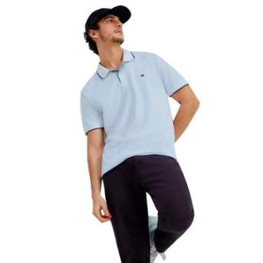 Imagem de Camiseta Polo Hering Básica Masculina Em Piquet Com Bordado Branca-Masculino