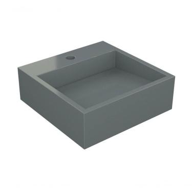 Imagem de Cuba De Apoio Banheiro Jade Pedra 40x40cm Chumbo Fosco