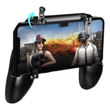 Imagem de Controle para Celular com Gatilho para Jogos, Suporte de Smartphone para Games, Preto, Ergonômico, com Botões L1 R1