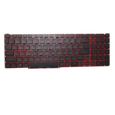 Imagem de Teclado Monocromático Vermelho Retroiluminado para notebook para ACER Nitro 7 AN715-51 BR Vermelho com Palavras Novas