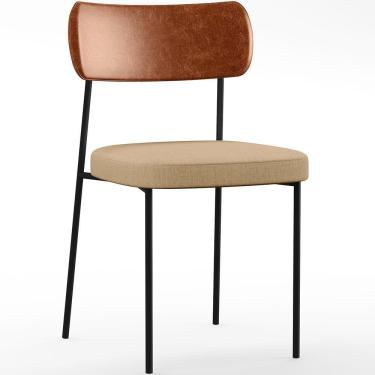 Imagem de Cadeira Para Sala De Jantar Melina L02 Camel Bege Escuro