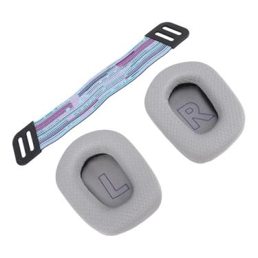 Imagem de Goshyda Protetores de Ouvido e Faixa de Cabeça de Substituição para Fone de Ouvido Sem Fio G733 e Fone de Ouvido para Jogos Com Fio G335, Almofadas e Faixa de Cabeça (Cinza)