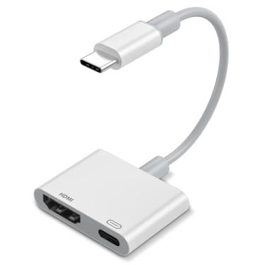 Imagem de Adaptador Apple MFi certificado USB C para HDMI, conversor AV digital 4K UHD Tipo-C para HDMI com carregamento rápido PD de 100W e espelhamento de tela para iPhone 17/16/15, MacBook, iPad, iMac