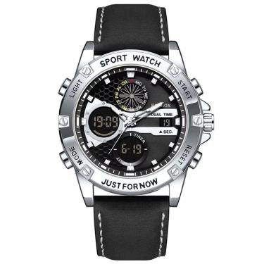 Imagem de Relógio Digital Esportivo Quartzo Display Duplo á Prova D´agua Preto