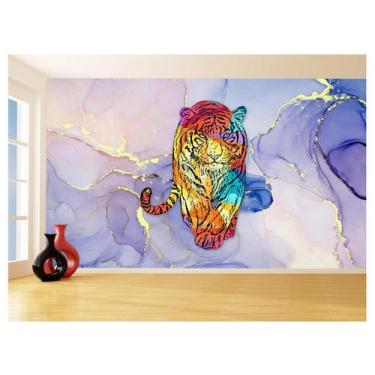 Imagem de Papel De Parede 3D Animais Pop Art Tigre Felino 3,5M Pxa116 - Você Dec
