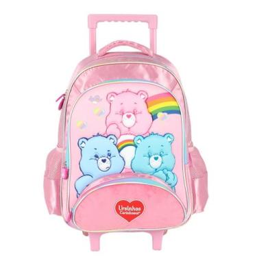 Imagem de Mochila Rodas Ursinhos Carinhosos Pelúcia Infantil Escolar - Luxcel, R