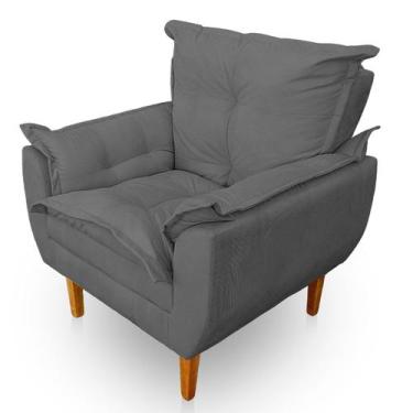 Imagem de Poltrona Opala Premium para Sala e Quarto Suede - LH Decor - Los Herma