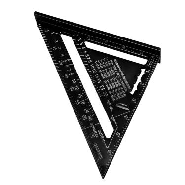 Imagem de Mingzhe Régua de Carpintaria, Liga de Alumínio, Escalas Imperiais Métricas, Transferidor para Engenheiro, Carpinteiro, Ferramenta Layout (Preta)