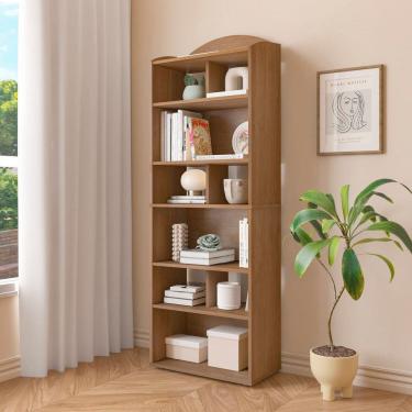 Imagem de Estante para Livros Sala de Estar com 10 Nichos Arco Cinamomo