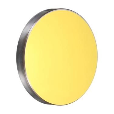 Imagem de HARFINGTON Lente reflexiva Si de 30 mm banhada a ouro, espelhada, laser CO2, espelhos, lentes a laser para 60-300 W CO2 gravação a laser máquina de corte e cortador de gravação