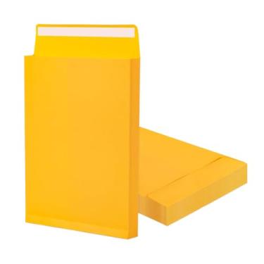 Imagem de Envelopes Manilla expansíveis 22 x 30,5 cm, pacote com 25, envelopes de correspondência de Manila grande com catálogo amarelo Goefun 9 x 12, 180 GSM pesado para casa, escritório, mala direta e