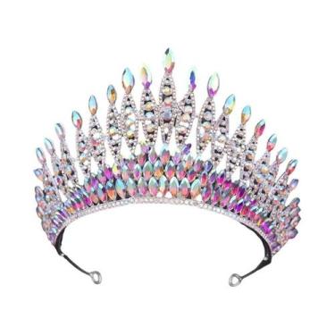 Imagem de Tiara De Noiva Barroca Com Cristais E Strass Para Mulheres, Acessórios