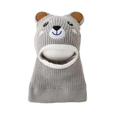 Imagem de Gorro De Inverno Para Meninos Com Estampa De Animais Em Cartoon, Com P