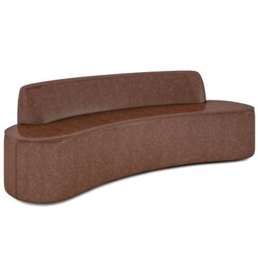 Imagem de Sofá 4 Lugares para Sala de Estar Living 260cm Koane D06 Facto Conhaque - Mpozenato
