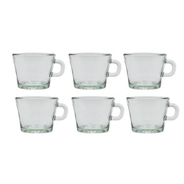 Imagem de Conjunto 6 Xícaras Café Chá Tango Vidro Clássico Retrô 187ml - Durax