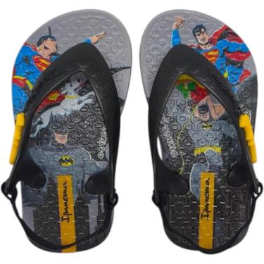 Imagem de Chinelo Dedo Infantil Menino Casual Dia a Dia Passeio com Elástico Liga Da Justiça Ipan...