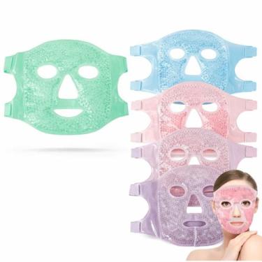 Imagem de Máscara Compressa Facial Térmica Gel Quente Fria Antiinchaço - Lotus H