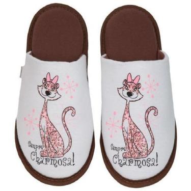 Imagem de Pantufa Chinelo Quarto Gatinha Inverno Charmosa Fantasia - Cotton Day,