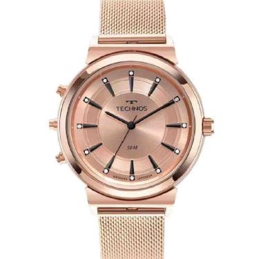 Imagem de Relógio Technos Feminino Curvas Digital Rosé - 9T33ac/1J