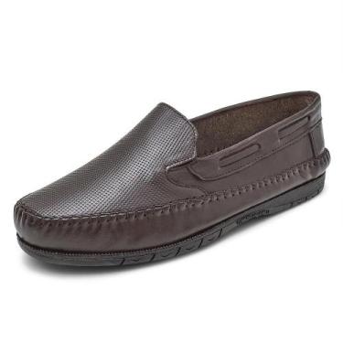 Imagem de Mocassim Casual Couro Masculino Resistente Dia A Dia Leve - Granado