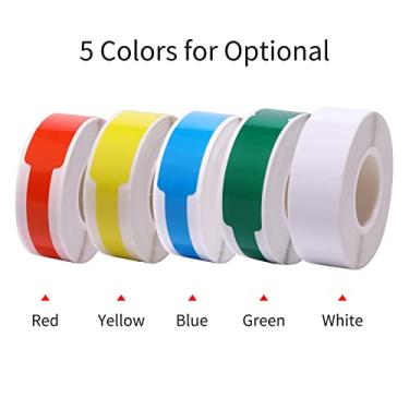 Imagem de LUGU o de T nsferência Térmica Etiqueta Ski er Papel PET pa Impresso de Etiquetas B18 Código de Bar s Preço Tamanho Nome Etiquetas em B nco Resistente a sgos 14x120mm 55folhas/rolo