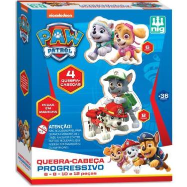 Kit 4 em 1 Patrulha Canina 2 Jogos e 2 Quebra Cabeças 04341 - Grow - Outros  Jogos - Magazine Luiza