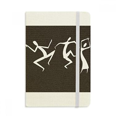 Imagem de Caderno com estampa abstrata do Egito Antigo com capa dura de tecido oficial diário clássico