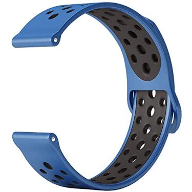 Imagem de Pulseiras NSmart compatíveis com Amazfit GTR 47MM / GTR 2 / GTR 2e / GTR 3 / GTR 4 (Azul com preto NK)
