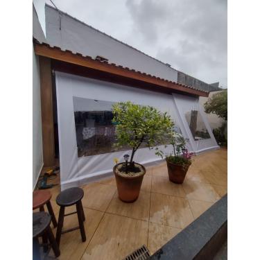 Imagem de Toldo Cortina Retrátil completo Alta resistência Várias Medidas Cor Cristal com Visor (3m x 2,80m)