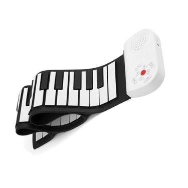 Imagem de teclado eletrônico para iniciantes Piano Portátil Enrolado À Mão Arco-íris De 49 Teclas Teclado Eletrônico Adulto Iniciante