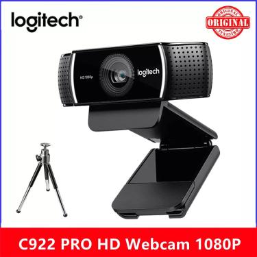 Imagem de Logitech-webcam c922 pro  hd 1080p  foco automático  microfone embutido  câmera hd para streaming e