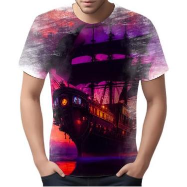 Imagem de Camiseta Camisa Estampada Steampunk Navio Embarcação Hd 5 - Enjoy Shop