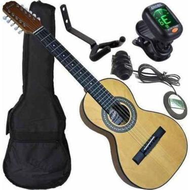 Imagem de Kit Viola Rozini Rv151 Caipira Elétrica Canhota Com Afinador