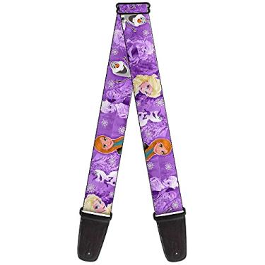 Imagem de Buckle-Down Alça de guitarra Frozen Anna Elsa Olaf poses cenas roxas 5 cm de largura (GS-WDY165)