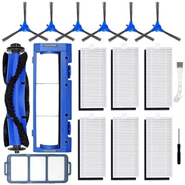 Imagem de CauYien Peças de substituição para aspirador Eufy RoboVac 11S, 25C, 30, 30C, 35C, 12, 15T, 15C, eufy 11s Kit de substituição: 1 escova rolante, 6 escovas laterais, 6 filtro Hepa, 1 pré-filtro, 1 protetor de escova de rolo