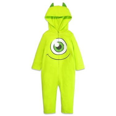 Imagem de Disney Pixar Monsters Inc Mike Wazowski Toddler Boys Costume Zip-Up Coverall 4T