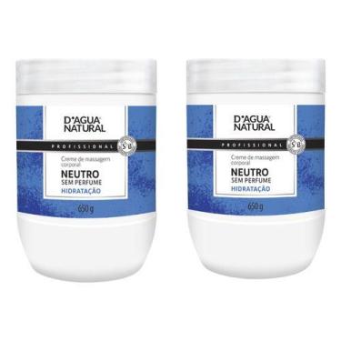 Imagem de Kit 2 Unidades De Creme Massagem Neutro 650g Dagua Natural - D'AGUA NA