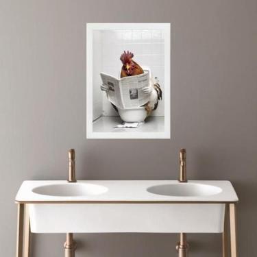 Imagem de Quadro Banheiro Coleção Animais - Galo 33X24Cm - Quadros On-Line