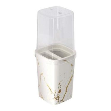 Imagem de Porta Escova 380 Ml Classic Branco Decora - Plasútil, PORTA ESCOVA