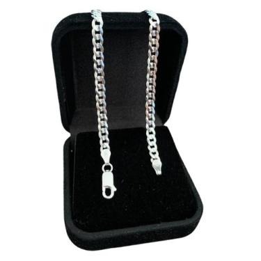 Imagem de Pulseira de Prata 925 Legítima Grumet 4mm 21cm - V Pratas, Prata